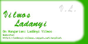 vilmos ladanyi business card